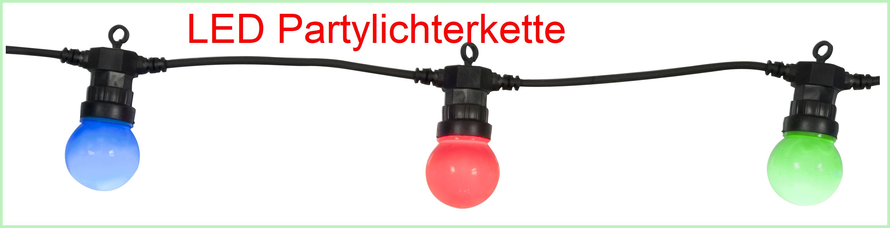 Party-Lichterkette versandkostenfrei mit 10 bunten LED- Birnen,