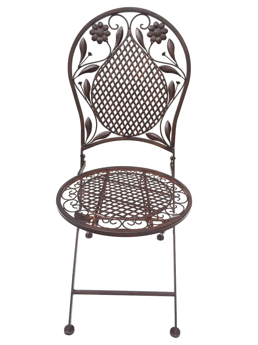 Sitzgruppe - Bistro-Set aus Eisen  antik-braun Gartenmöbel aus Metall